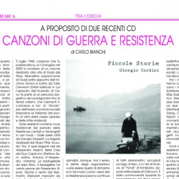 Dalla rivista  Brescia Musica: Canzoni di guerra e resistenza