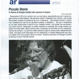 Recensione di Piccole Storie su Chitarra Acustica